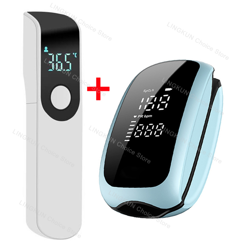 Pulse Oximeter - Pulsoksymetr akumulatorowy termometr na podczerwień cyfrowy